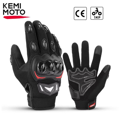 CE Motorcycle Gloves Summer Riding Gloves Hard Knuckle Touchscreen Motorbike Tactical Gloves for Dirt Bike Motocross ATV UTV